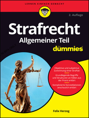 cover image of Strafrecht Allgemeiner Teil für Dummies